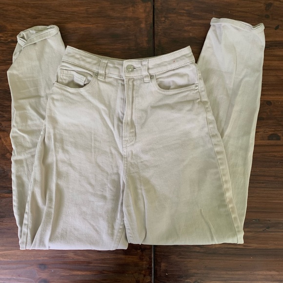 White H&M Mom Jean Coastal grandmother light academia cottagecore clean girl - Picture 1 of 6